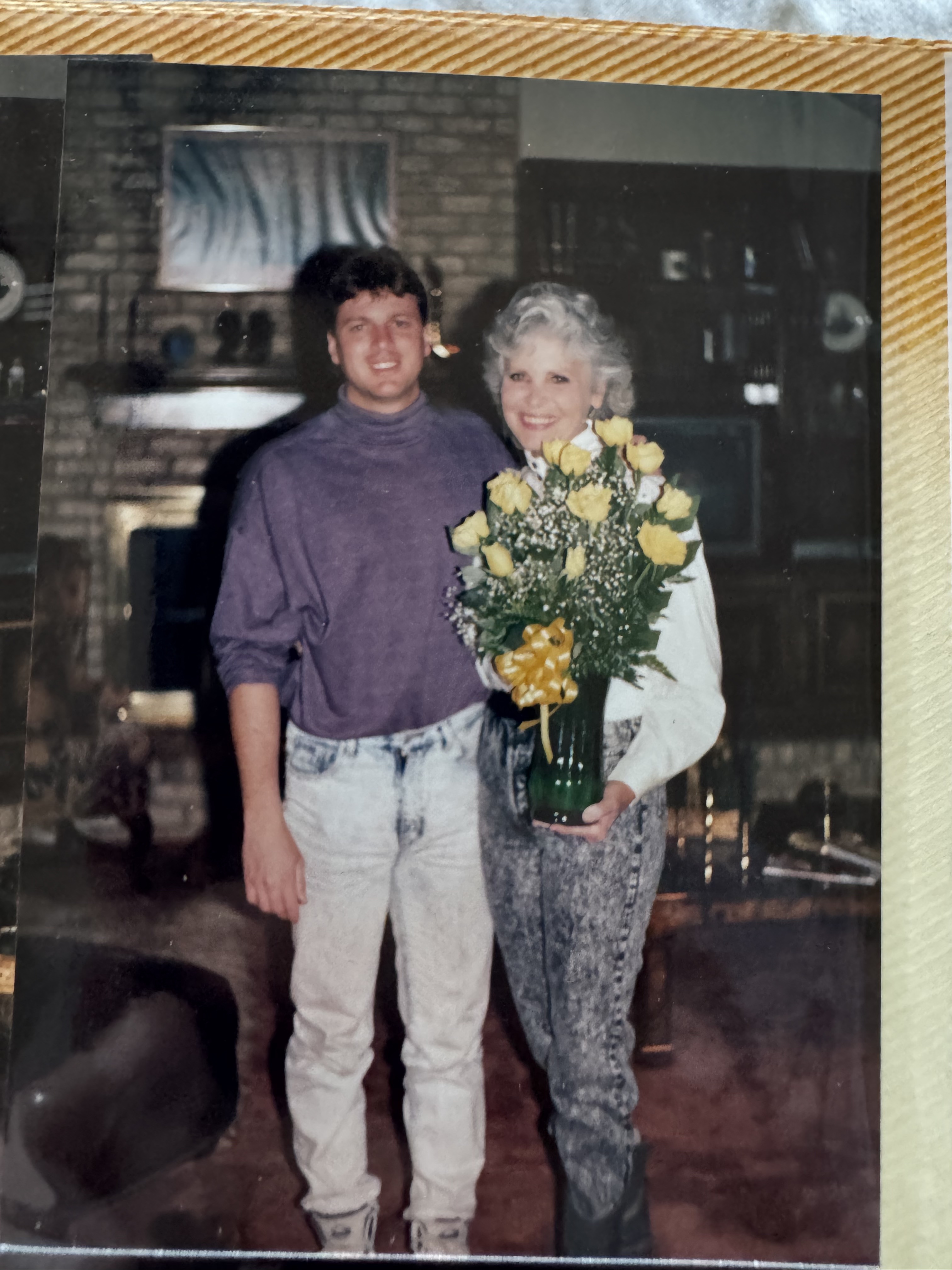 Scott with his mother